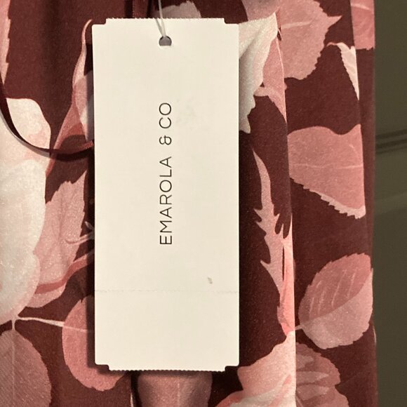 “Emarola & CO" Spring Floral Print Tie Back Satin Midi Summer Dress - Picture 8 of 15